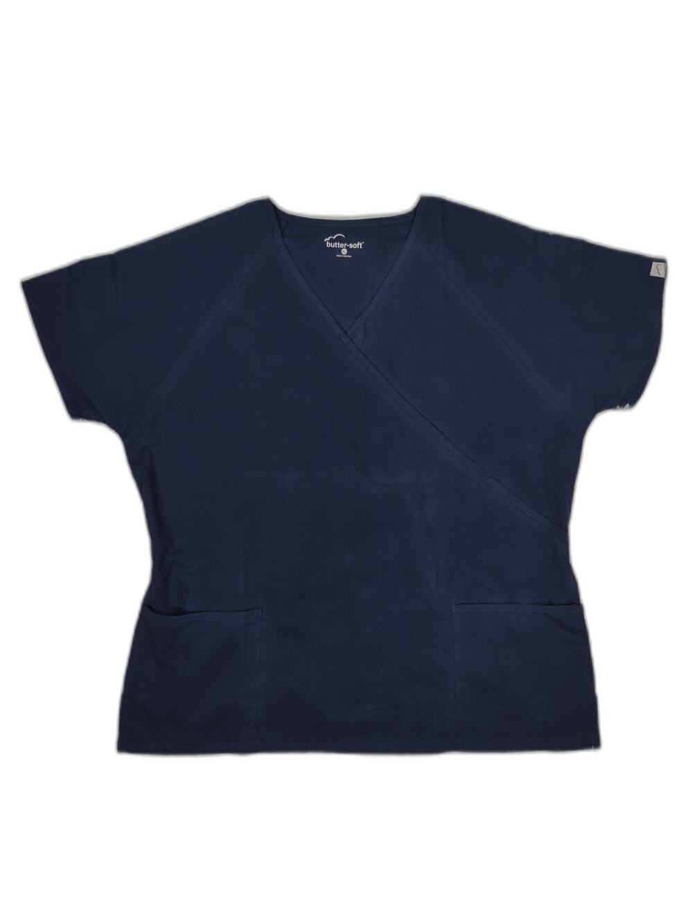 Womens Butter-Soft Scrub Top Navy Blue Size XL NWT